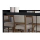 Ver imagem 3 de Buffet Aparador Retrô com Espelho Delux 3 Portas Preto