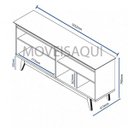 Ver imagem 5 de Buffet 4 Portas Classic Retrô em MDP e MDF Preto