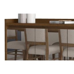 Buffet Aparador Retrô com Espelho Delux 3 Portas Malbec - 3