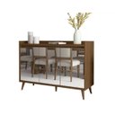 Ver imagem 1 de Buffet Aparador Retrô com Espelho Delux 3 Portas Malbec