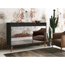 Ver imagem 1 de Buffet Aparador Retrô com Espelho Clássico 3 Portas Preto