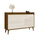 Ver imagem 2 de Buffet Aparador Retrô Clássico 3 Portas Freijó com Off-white