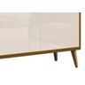 Buffet Aparador Retrô Clássico 3 Portas Freijó com Off-white - 4