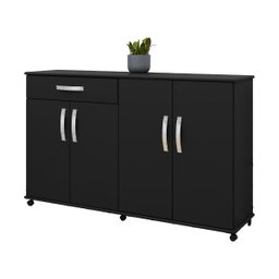 Balcão Campinas 04 Portas Arte Móveis:preto - 1