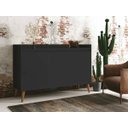 Ver imagem 1 de Buffet Aparador Retrô Clássico 3 Portas Preto