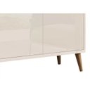 Ver imagem 4 de Buffet Aparador Retrô Clássico 3 Portas Off-White