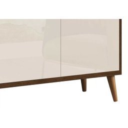 Buffet Aparador Retrô Clássico 3 Portas Malbec com Off-White - 4 Buffet Aparador Retrô Clássico 3 Portas Malbec com Off-White - 4