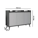 Ver imagem 6 de Balcão Buffet Retrô com Espelho Delta 3 Portas Branco Gloss