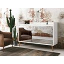 Ver imagem 2 de Buffet Aparador Retrô com Espelho Delux 3 Portas Branco Gloss