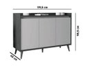 Ver imagem 6 de Buffet Aparador Retrô com Espelho Delux 3 Portas Branco Gloss