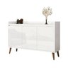 Buffet Aparador Retrô Delux 3 Portas Branco Gloss - 1