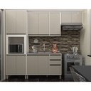 Ver imagem 1 de Cozinha Completa Modulada 4 Peças com Nicho Microondas, Armários e Balcões Linea Luciane Móveis