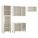 Ver imagem 3 de Cozinha Completa Modulada 4 Peças com Nicho Microondas, Armários e Balcões Linea Luciane Móveis