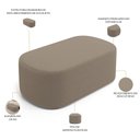 Ver imagem 7 de Puff Decorativo Orgânico para Living Quarto 100cm Doha W01 Bouclê Bege - Lyam Decor