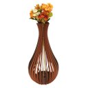 Ver imagem 1 de Vaso de Chão Decorativo Grande Gotas de Orvalho Mdf:marrom/60x30cm