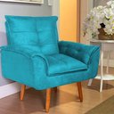 Ver imagem 1 de Poltrona Opala Laura para Amamentação Decorativa Tecido Suede Para, Quarto,sala de Estar, Recepção P