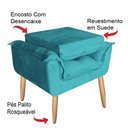 Ver imagem 6 de Poltrona Opala Laura para Amamentação Decorativa Tecido Suede Para, Quarto,sala de Estar, Recepção P