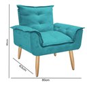 Ver imagem 5 de Poltrona Opala Laura para Amamentação Decorativa Tecido Suede Para, Quarto,sala de Estar, Recepção P