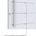 Ver imagem 5 de Porta de Alumínio Pivotante Lambri 215cm X 105cm com Friso e Puxador de 80cm Lucasa Ideale