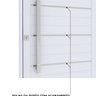 Porta de Alumínio Pivotante Lambri 215cm X 105cm com Friso e Puxador de 80cm Lucasa Ideale - 5