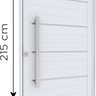 Porta de Alumínio Pivotante Lambri 215cm X 105cm com Friso e Puxador de 80cm Lucasa Ideale - 2