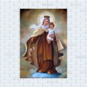 Ver imagem 1 de Placa Decorativa Mdf Nossa Senhora do Escapulário Tamanho 20x27cm