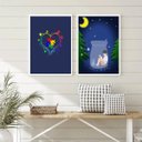 Ver imagem 2 de Conjunto 2 Quadros Decorativos Autismo 24x18cm - com Vidro:madeira Branca