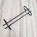 Ver imagem 2 de Kit 5 Suportes Taças Suspenso Teto 25cm Preto Fosco