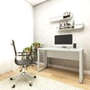 Ver imagem 1 de Escrivaninha para Estudos 120cm X 60cm Pés Metal F5 Office