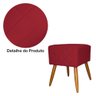 Kit Poltrona Decorativa Marcela Mais Puff Isabela Pés Palito Suede Vermelho - DS Estofados - 5