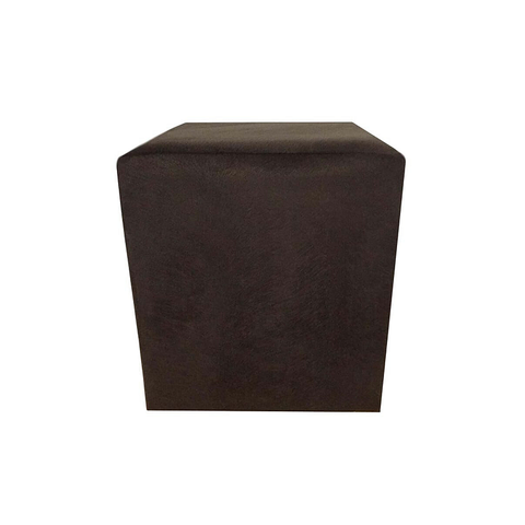 Puff Quadrado Não É Segredo Suede Animale Marrom Escuro Rodinha 40x45 Nspq05tsa-r