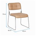 Ver imagem 5 de Cadeira Interlocutor Estofada Denver - Cor Fendi - 30406