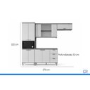 Ver imagem 2 de Cozinha Completa 4 Peças Elena CZ553 Cinamomo/Platina MGM