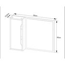 Ver imagem 5 de Espelheira de Banheiro Bn3645 80x60cm Amêndoa-branco - Tecno Mobili