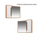 Ver imagem 4 de Espelheira de Banheiro Bn3645 80x60cm Amêndoa-branco - Tecno Mobili