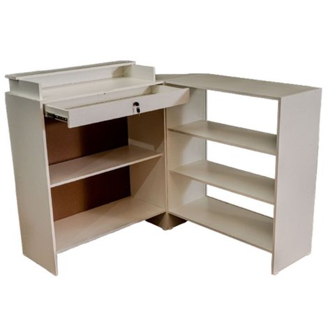 Balcão Caixa + Vitrine Lojas e Comércios em Geral 100% Mdf Branco - Suprema Móveis