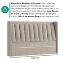 Ver imagem 6 de Cabeceira Casal 140 cm Lumina com Frame Linho Sl 77 Peer