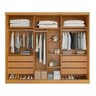 Guarda Roupa Casal 270 Cm 6 Portas 6 Gavetas Alvorada Bianchi Nature/off White - 2