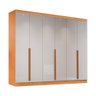 Guarda Roupa Casal 270 Cm 6 Portas 6 Gavetas Alvorada Bianchi Nature/off White - 1