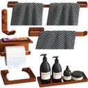 Ver imagem 2 de Kit Acessórios para Banheiro Rose Gold 6 Peças Max
