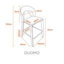 Ver imagem 2 de Banqueta Duomo Estrutura em Aço Carbono com Revestimento Estofado em Couro Ecológico(PU) - Caramelo