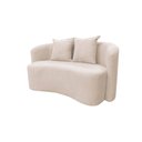 Ver imagem 4 de Sofá Decorativo Montreal 150cm Orgânico Suede Marfim
