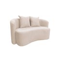 Ver imagem 5 de Sofá Decorativo Montreal 150cm Orgânico Suede Marfim