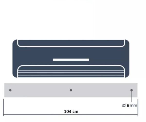 Defletor para Ar-Condicionado split de 18.000 a 24.000 BTUs em acrílico transparente - 105x36cm - 3