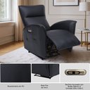 Ver imagem 4 de Poltrona Elétrica do Papai Reclinável Usb Usb-c Vegas com Massagem Aquecimento Pu Preto G94 - Gran B