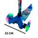 Ver imagem 6 de Patinete Infantil 3 Rodas Ajustavel com Led Homem Aranha