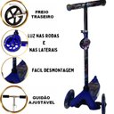 Ver imagem 4 de Patinete Infantil 3 Rodas Ajustavel com Led Homem Aranha