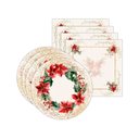 Ver imagem 2 de Kit Sousplat + Guardanapo Natal Flores Ii Nsw 4 Peças com Base