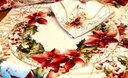 Ver imagem 1 de Kit Sousplat + Guardanapo Natal Flores Ii Nsw 4 Peças com Base