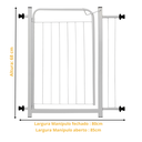 Ver imagem 2 de Portão Pet Branco Proteção Criança Bebê Cachorro Cão com Extensor 10cm Itagold